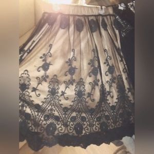 Black an Tan knee length skirt